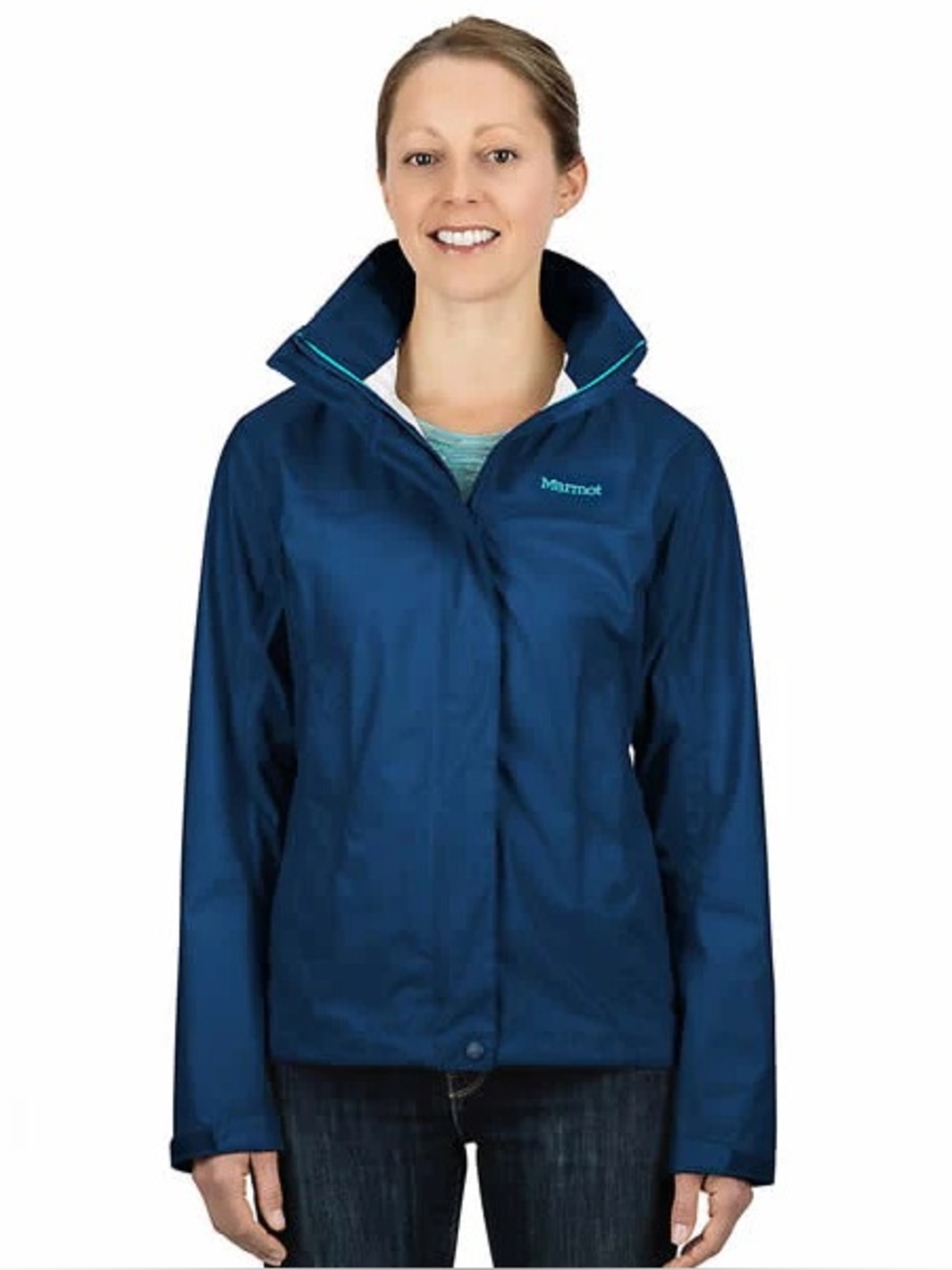 Marmot Precip Hooded Lightweight Waterproof Rain Jacket Full Zip Packable